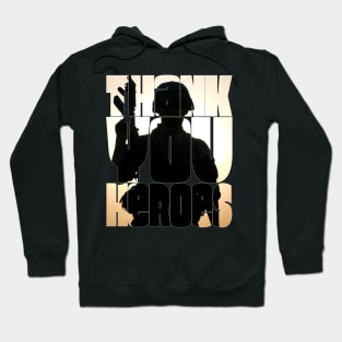 Thank You Heroes Army Soldier Silhouette Hoodie